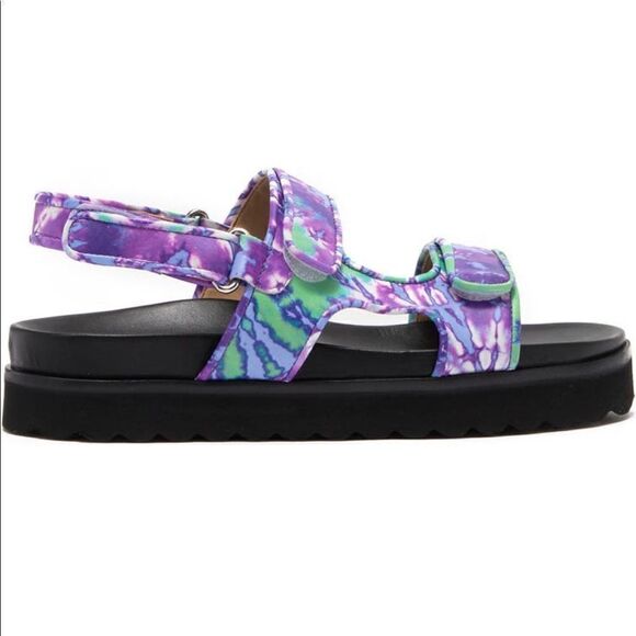 Schutz dariana platform tie due  leather sandal size 6 in purple - Picture 2 of 14